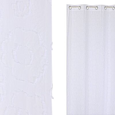POLYESTER CURTAIN 140X260X260 WHITE EMBROIDERY TX210268