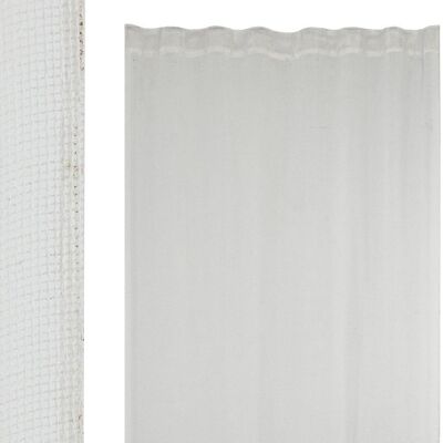 RIDEAU POLYESTER 140X260X260 GRILLE BLANCHE TX210198