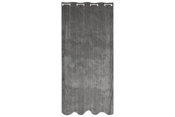 RIDEAU POLYESTER 140X260 8 ANNEAUX GRIS CLAIR TX213412 5