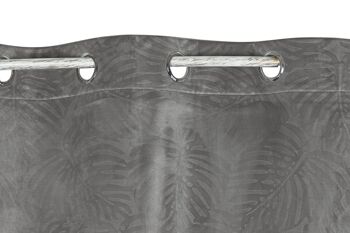 RIDEAU POLYESTER 140X260 8 ANNEAUX GRIS CLAIR TX213430 2