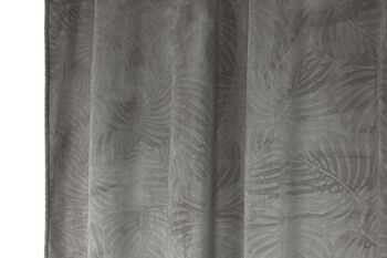 RIDEAU POLYESTER 140X260 8 ANNEAUX GRIS CLAIR TX213430 4