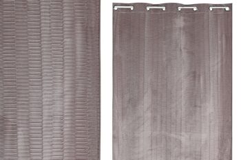 RIDEAU POLYESTER 140X260 8 ANNEAUX ROSE PÂLE TX213409 1