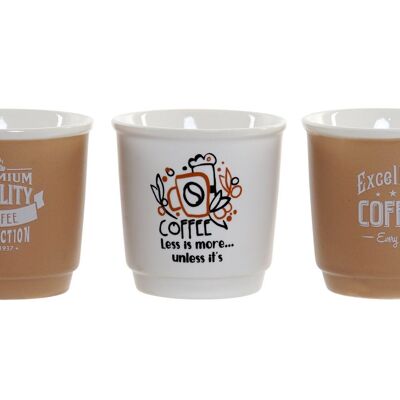 NOUVELLE TASSE EN OS 6X6X6,5 90ML.   CAFÉ 3 SURT. SM165166