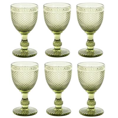 CUP SET 6 GLASS 8.7X8.7X16.5 325ML, ENGRAVED PC207943