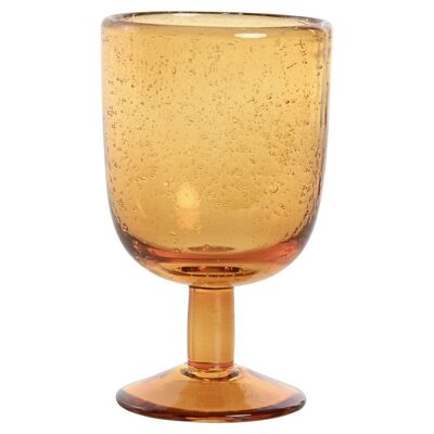 SET DE TASSES 6 VERRES 8X8X14 300ML BULLES AMBRE PC212518