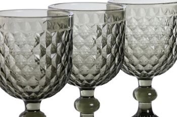 SET DE TASSES 6 VERRES 8X8X15,5 240ML, GRIS PC209948 2