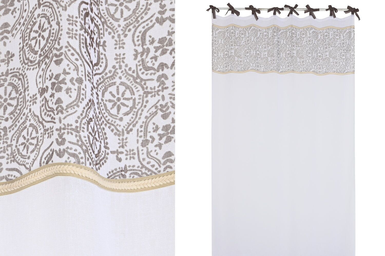 TENDA IN COTONE 140X260X260 STAMPATA BIANCO TX210171