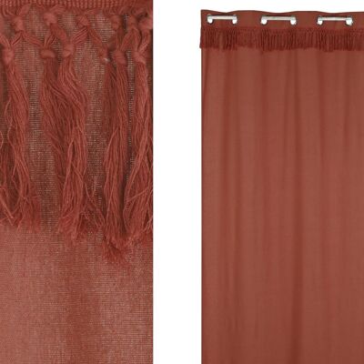 RECYCLED COTTON CURTAIN 140X260X260 TERRACOTTA TX210382