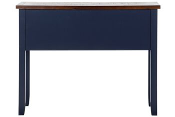 CONSOLE PAULOWNIA 103X35X80 10 BOITES, BLEU MARINE MB211346 4