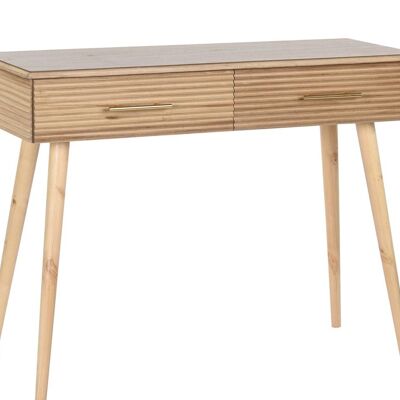 CONSOLE PAULOWNIA MDF 100X40X76 BRUN CLAIR MB201433