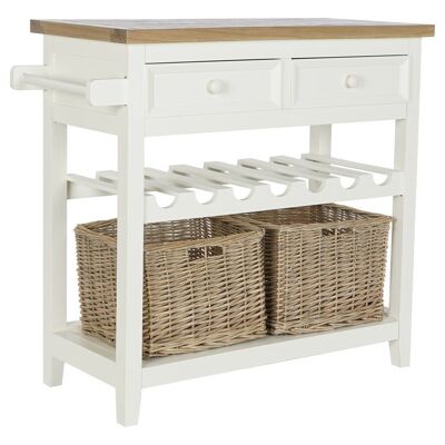 PAULOWNIA WICKER CONSOLE 88X38X80 2CAJ, BOTTLE RACK MB208021