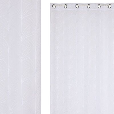 RIDEAU POLYESTER 140X260 8 ANNEAUX BLANC TX213385