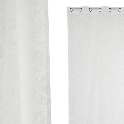 RIDEAU POLYESTER 140X260 8 ANNEAUX BLANC TX213536