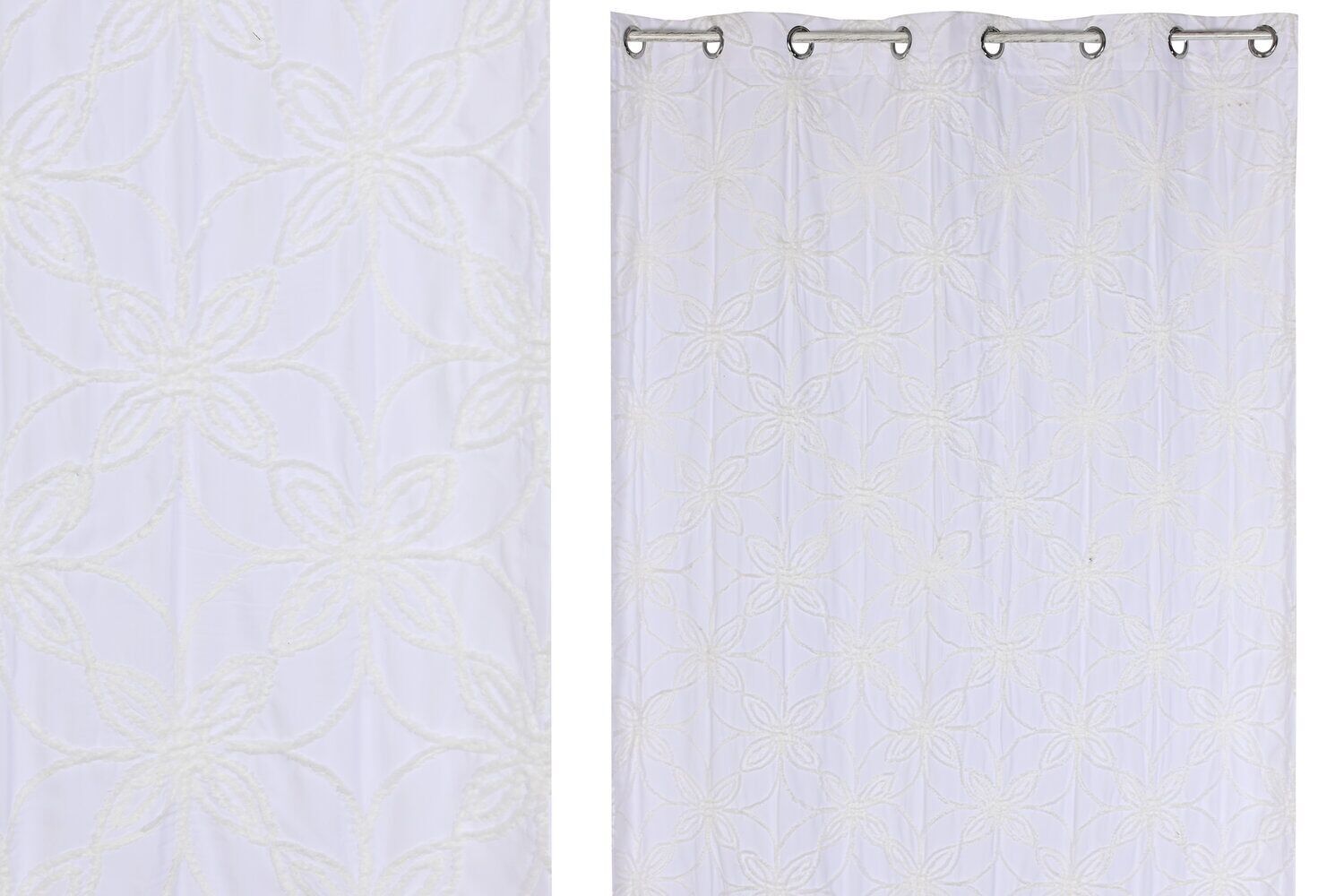 TENDA IN POLIESTERE 140X260 8 ANELLI BIANCO TX213584