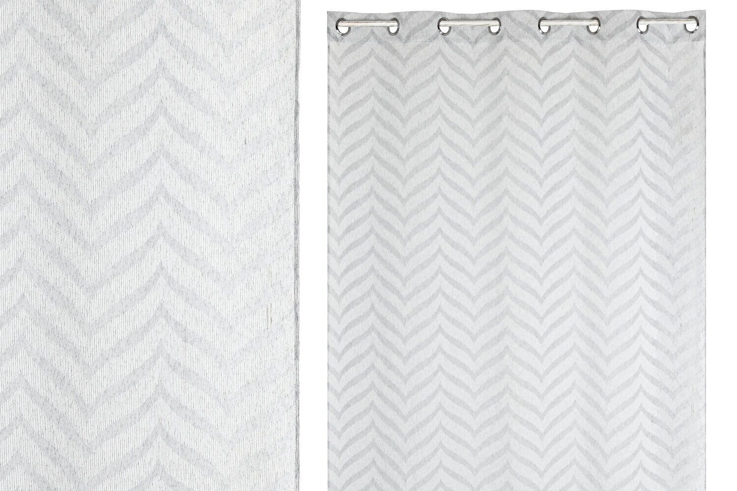 TENDA IN POLIESTERE 140X260 8 ANELLI GRIGIO CHIARO TX213378