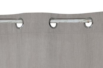 RIDEAU POLYESTER 140X280 8 ANNEAUX GRIS CLAIR TX213403 2