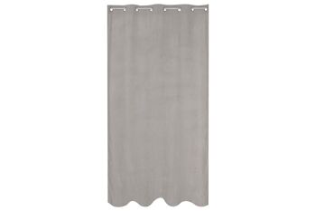 RIDEAU POLYESTER 140X280 8 ANNEAUX GRIS CLAIR TX213403 5