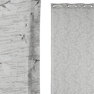 CORTINA POLIESTER 140X260 8 ANILLAS GRIS CLARO TX213535