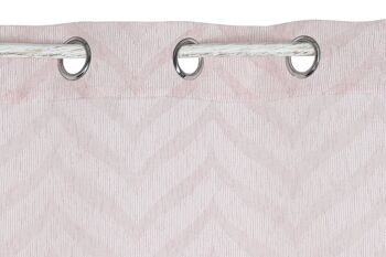 RIDEAU POLYESTER 140X260 8 ANNEAUX ROSE PÂLE TX213377 2