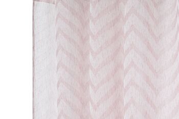 RIDEAU POLYESTER 140X260 8 ANNEAUX ROSE PÂLE TX213377 4