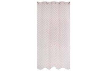 RIDEAU POLYESTER 140X260 8 ANNEAUX ROSE PÂLE TX213377 5