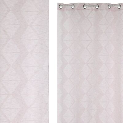 POLYESTER CURTAIN 140X260 8 RINGS PALE PINK TX213383