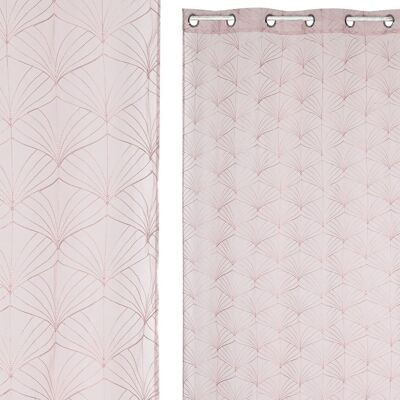 Cortina Poliester 140X260 8 Anillas Rosa Palo TX213386
