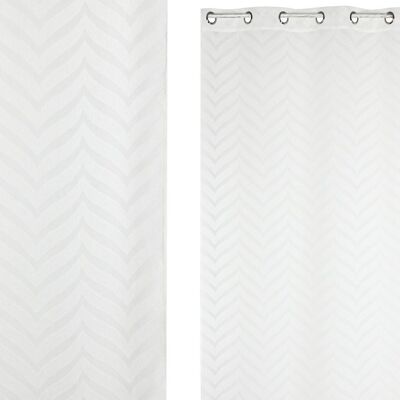 POLYESTER CURTAIN 140X260X260 8 RINGS WHITE TX213376