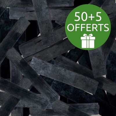 50 + 5 GRATIS: carbone attivo francese al 100% in grandi quantità