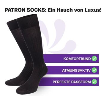 Chaussettes hautes noires de PATRON SOCKS - ÉLÉGANTES, DURABLES, SPÉCIALES ! 3