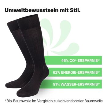 Chaussettes hautes noires de PATRON SOCKS - ÉLÉGANTES, DURABLES, SPÉCIALES ! 2