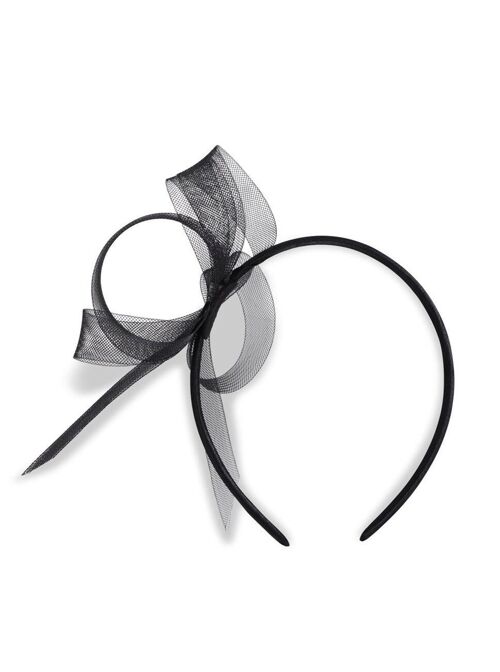 Swirl Fascinator in Black