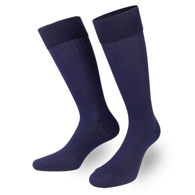 Knee socks in blue from PATRON SOCKS - STYLISH, SUSTAINABLE, SPECIAL!