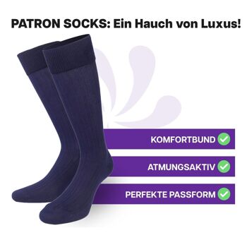 Chaussettes hautes bleues de PATRON SOCKS - ÉLÉGANTES, DURABLES, SPÉCIALES ! 3