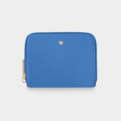 Blue Carson Pebble Vegan Leather Purse