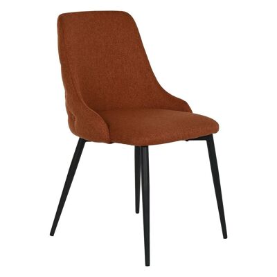 POLYESTER METAL CHAIR 50X55X88 CAPITONE TERRACOTTA MB202998