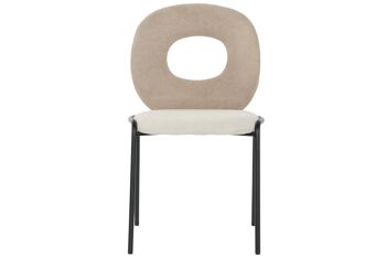 CHAISE MÉTAL POLYESTER 50X60X84 BOUCLE BEIGE MB210770 7