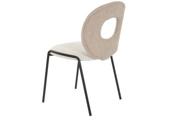 CHAISE MÉTAL POLYESTER 50X60X84 BOUCLE BEIGE MB210770 8