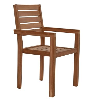 TEAK CHAIR 58X48X91 STACKABLE NATURAL BROWN MB190658