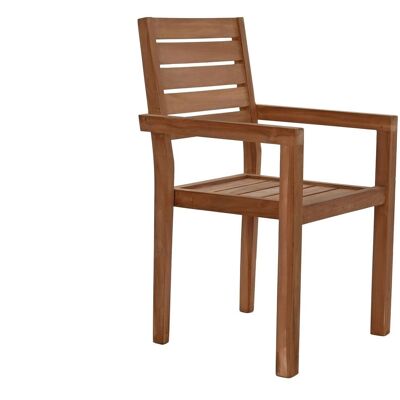 TEAK CHAIR 58X48X91 STACKABLE NATURAL BROWN MB190658