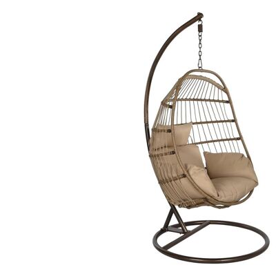 HANGING ARMCHAIR SYNTHETIC RATTAN 92X66X119 WITH BASE MB210798