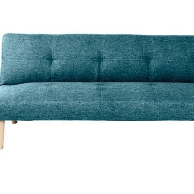 RUBBERWOOD POLYESTER SOFA BED 180X68X66 TURQUOISE MB189023