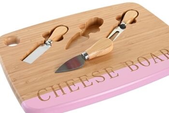 PLANCHE A DECOUPER SET 4 BAMBOU 33,5X24X2 FROMAGE 3 ASSORTIMENTS. PC202776 2