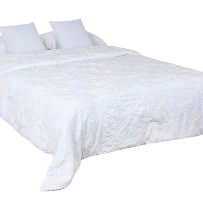 POLYESTER BEDSPREAD 240X260 FILLING 150 GSM. WHITE TX213580