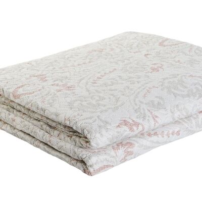 POLYESTER BEDSPREAD 270X270X1 285 GSM, EMBROIDERED FLORAL TX207522