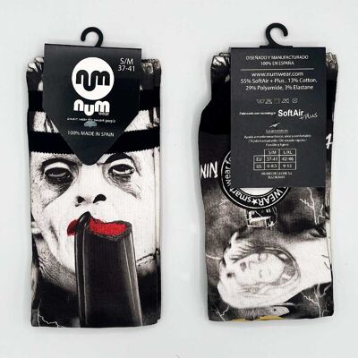 NUM WEAR FRANKIE VS DRAC Black Unisex Socks