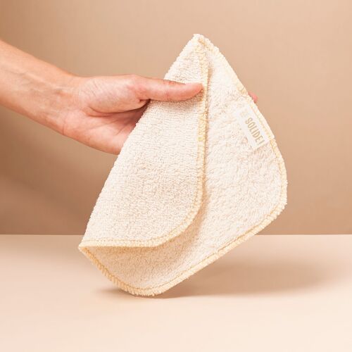 Le rouleau de 3 lavettes lavables en coton bio