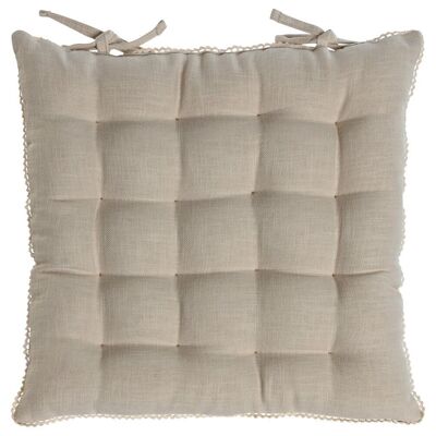 COUSSIN DE CHAISE EN LIN 42X42X6 300 GR, SABLE TX213508