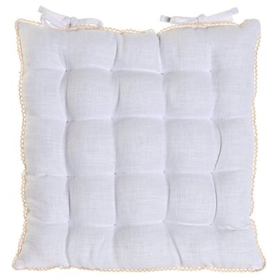 COUSSIN DE CHAISE EN LIN 42X42X6 300 GR, BLANC CASSÉ TX213507