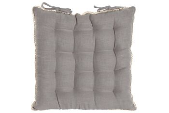 COUSSIN DE CHAISE EN LIN 42X42X6 300 GR. GRIS CLAIR TX213510 1